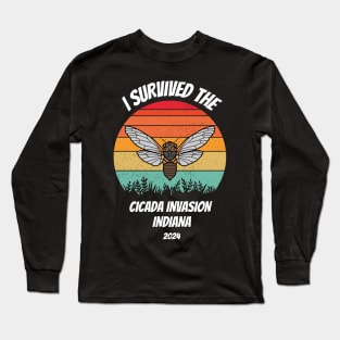 I survived the cicada invasion Indiana 2024 Long Sleeve T-Shirt